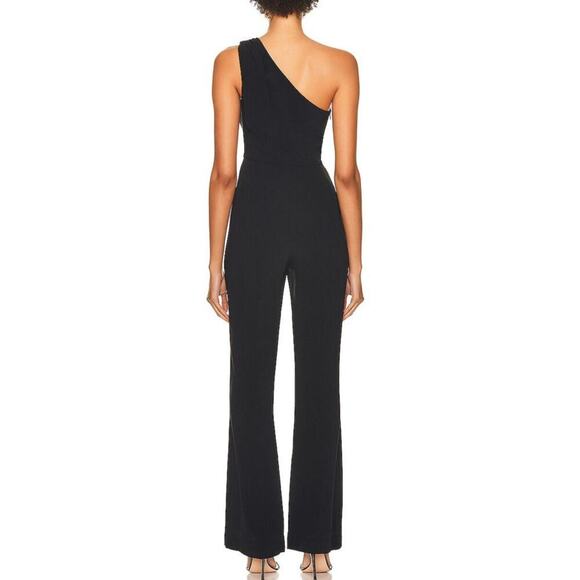 Et Ochs Jackson One Shoulder Black Jumpsuit Size 4 - Picture 2 of 7